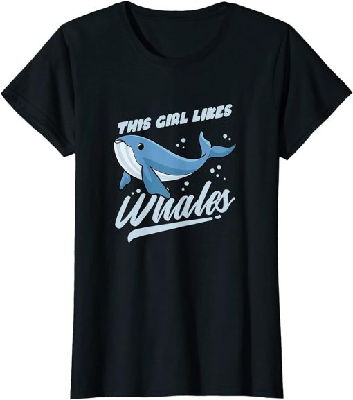 Girl Likes Whales Funny Orca Sea Animal T-Shirt