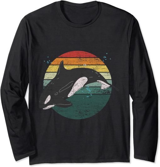 Retro Orca Long Sleeve T-Shirt