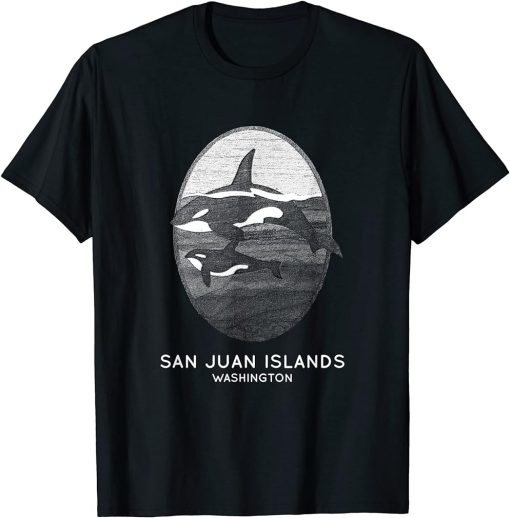 San Juan Islands Washington Orca Whale Souvenir Design T-Shirt