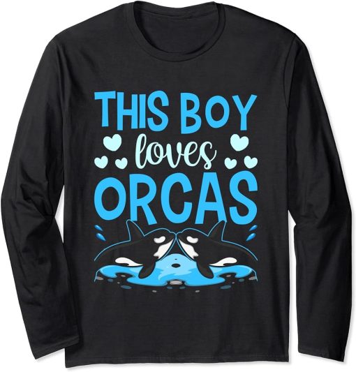 This Boy Loves Orcas Sea Protect Whale Orca Long Sleeve T-Shirt