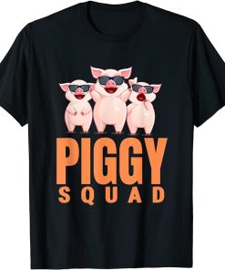 Piggy Squad T-shirt, Funny Pig Shirt for Boys T-Shirt